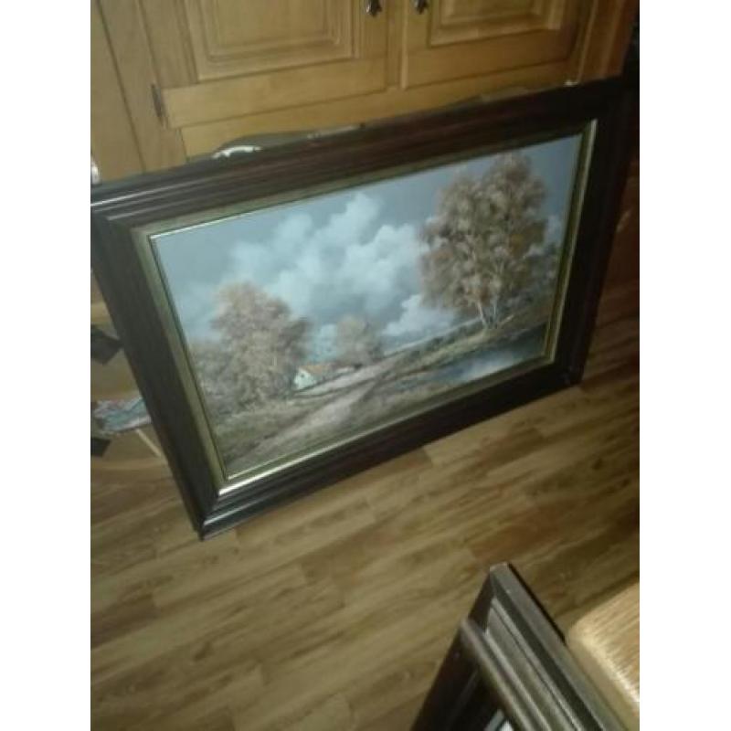 Pracht klassiek schilderij in olieverf op doek i.g.staat.