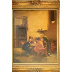 schilderij klassiek heren aan tafel - wie is de kunstenaar ?