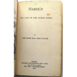 Harold Last of the Saxon Kings 1874 Lord Lytton HC Routledge