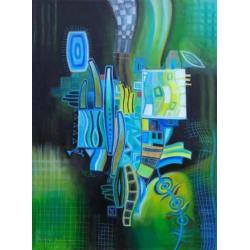 " a Composition " Prachtig Acrylschilderij van V.Darbinyan