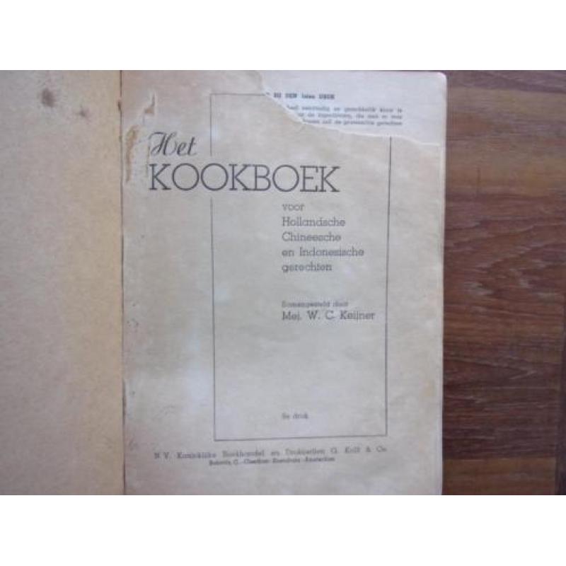 1939 Het kookboek voor Hollandsche, Chinesche en