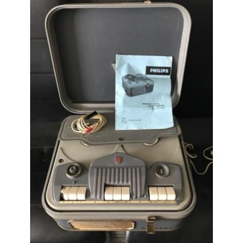 Antieke philips band recorder Type EL.3516 werkt en compleet