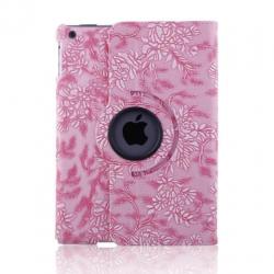 Roze Bloemen Hoes iPad 5 Air Draaibaar 360 Rotatie Case