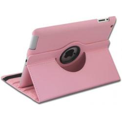 iPad 2/3/4 hoes 360 graden roteerbaar PU Leder Licht-Roze