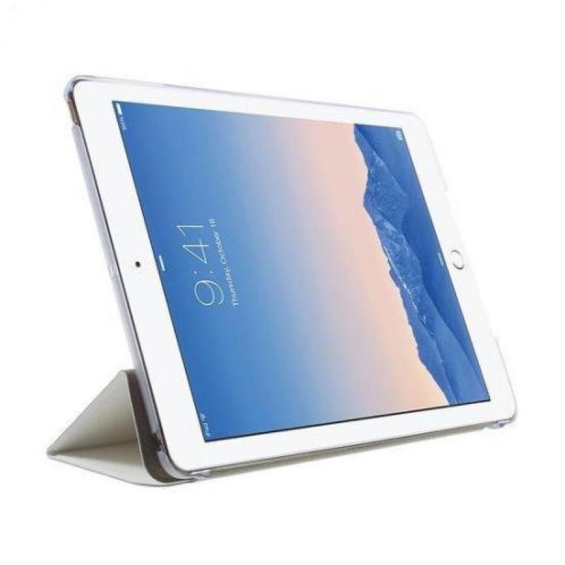Tri-fold smart case hoes voor iPad 9.7 (2017 / 2018) - wit