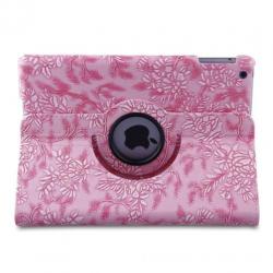 Roze Bloemen Hoes iPad 5 Air Draaibaar 360 Rotatie Case