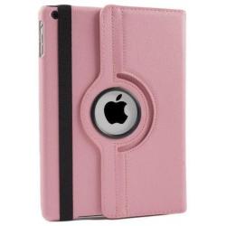 iPad 2/3/4 hoes 360 graden roteerbaar PU Leder Licht-Roze