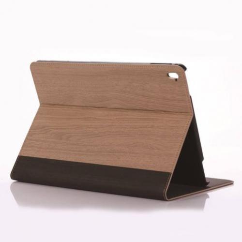 Stand flip houtlook lichtbruin hoes iPad Pro 9.7 inch