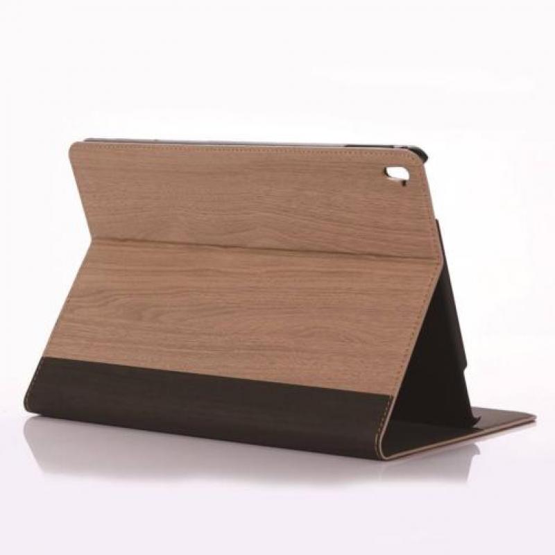 Stand flip houtlook lichtbruin hoes iPad Pro 9.7 inch