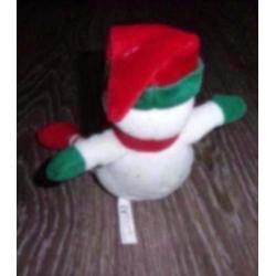 kerst sneeuwpopje met muts en sjaaltje
