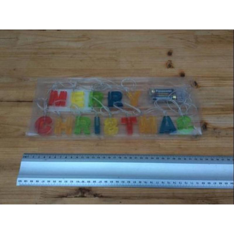 Kerstverlichting tekst: Merry Christmas. Werkt op batterijen