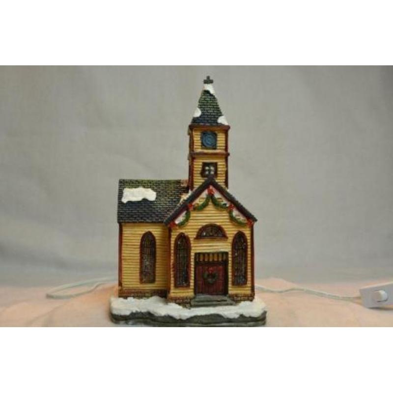 X-Mas Collection Kerstdorp Kerk met zijvleugel