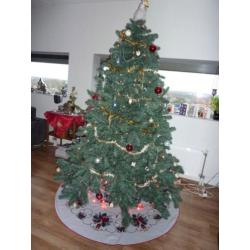 Volle kunstkerstboom 220cm hoog, moet weg ivm verhuizing