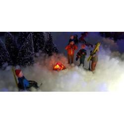 Compleet ski/ wintersport kerstdorp grotendeels lemax
