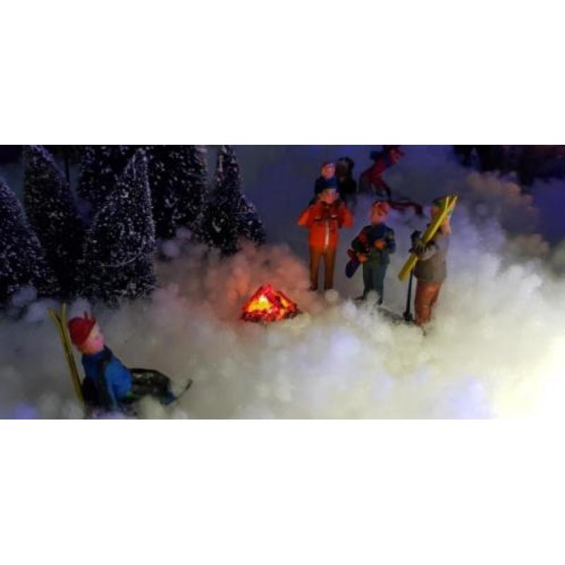 Compleet ski/ wintersport kerstdorp grotendeels lemax