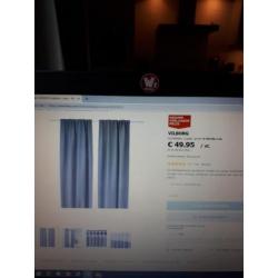 Ikea Vilborg groene gordijnen. Nieuw in verpakking