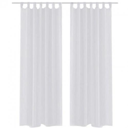 vidaXL Gordijn Wit 140x245 cm (2 stuks)