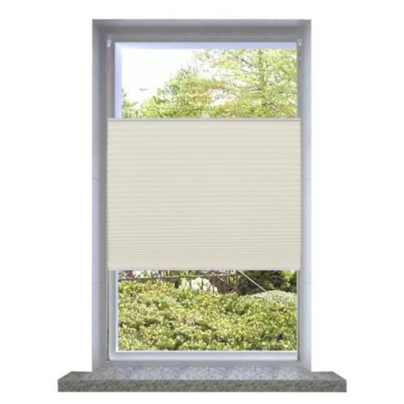 vidaXL Plissé rolgordijn 90x150 cm creme