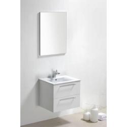 Badmeubel Roma 60 Cm Hoogglans Wit/Hoogglans Antraciet