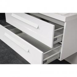 Saniclass Foggia badmeubelset 100cm 0 kraangaten Black wood