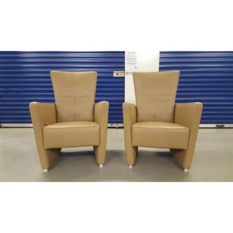 Leren top design fauteuils in nieuwstaat bezorgen mogelijk