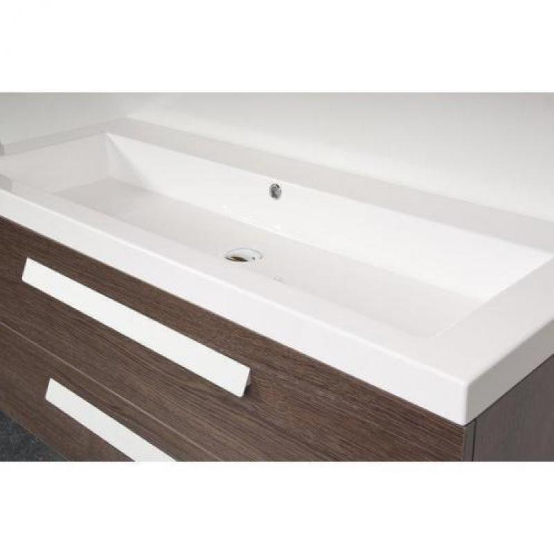 Saniclass Foggia badmeubelset 100cm 0 kraangaten Black wood