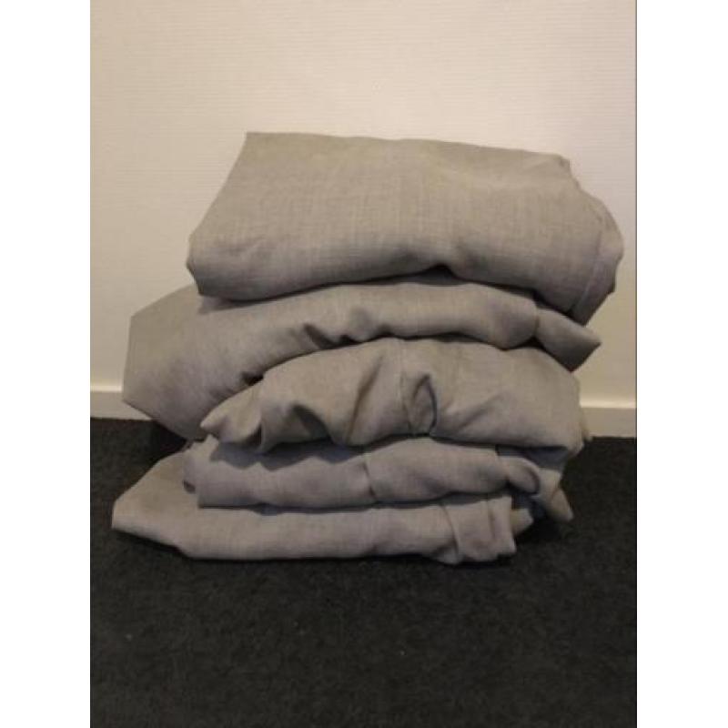 Gordijn grijs 5 stuks