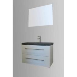 Badmeubel Compact 100 Cm Stone (Hoogglans Wit Of Antraciet)