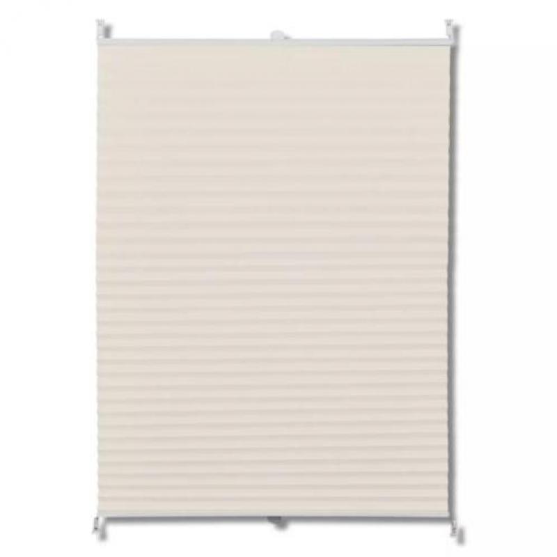 vidaXL Plissé rolgordijn 90x150 cm creme