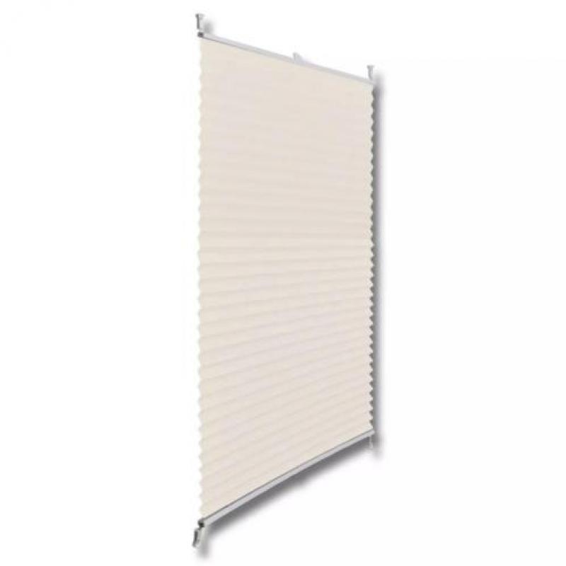 vidaXL Plissé rolgordijn 90x150 cm creme