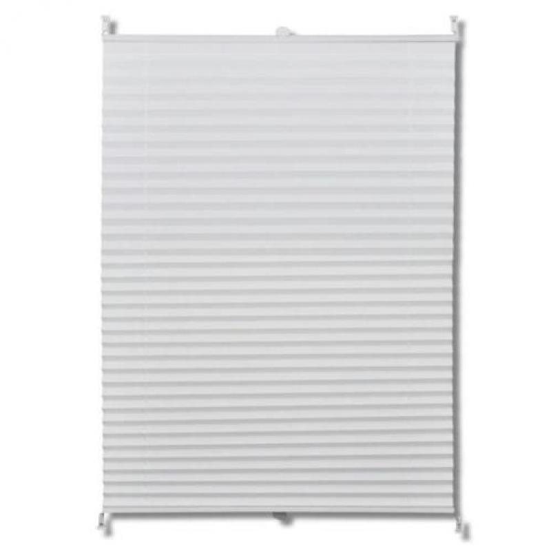 vidaXL Plisséjaloezie 40x125 cm wit