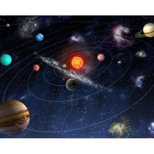 Zonnestelsel vliesbehang XL, Ruimte behang, Planetenbehang