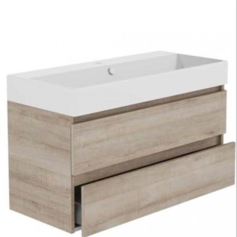 Primabad coast 100 cm met dubbele wasbak nieuw in de doos