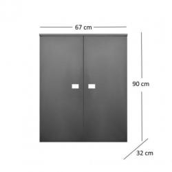 Kolomkast Sanicare Q5 2 Soft-Close Deuren 90 cm Grey-Wood
