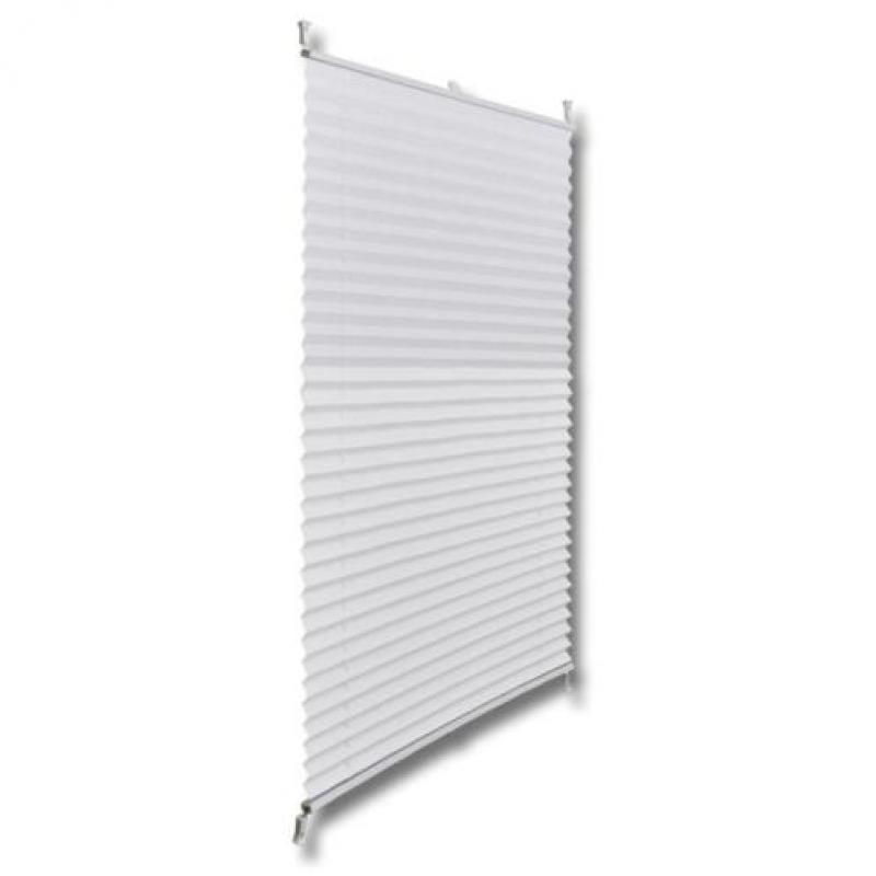 vidaXL Plisséjaloezie 40x125 cm wit