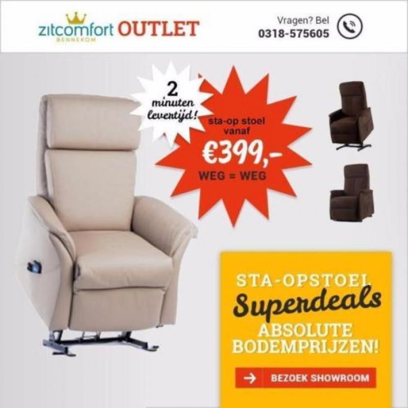 Goedkoopste Sta Op Stoel - NIEUW - Elektrische VA € 295,-