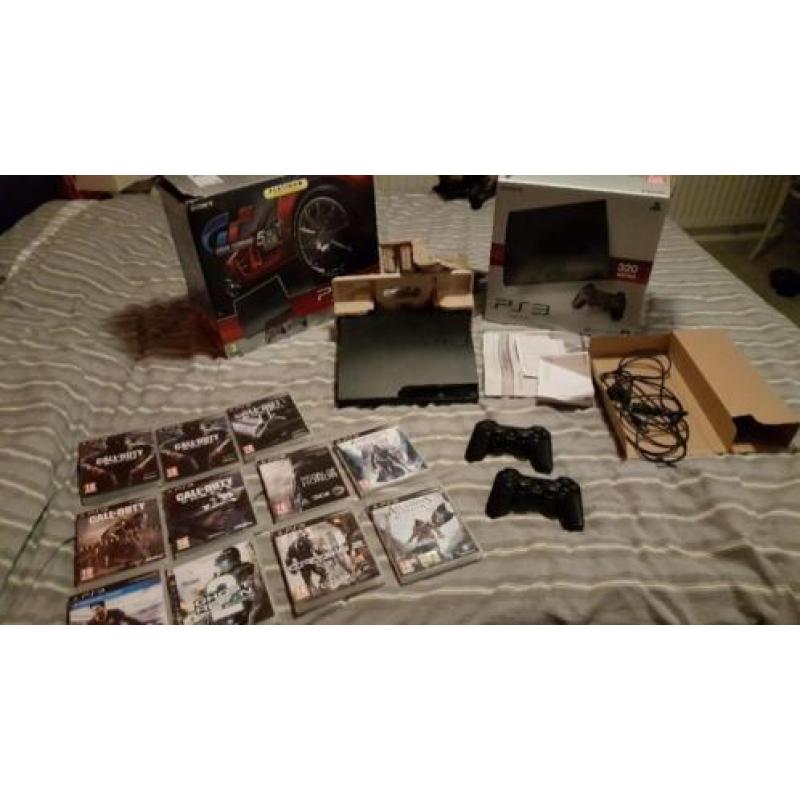 PlayStation 3 320GB met 2 controllers + 11 spellen