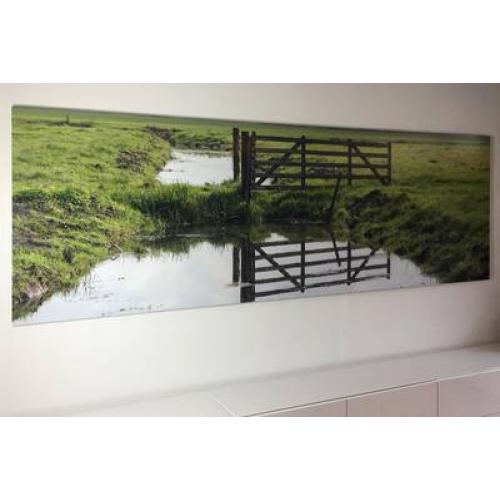 Foto verlijmd achter acrylaat 80x240 cm