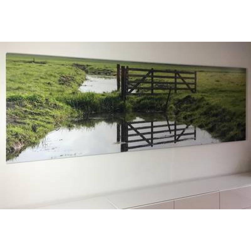 Foto verlijmd achter acrylaat 80x240 cm